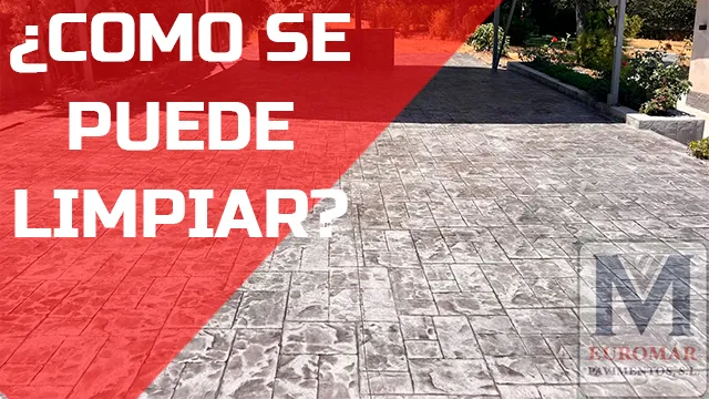 como limpiar hormigon impreso