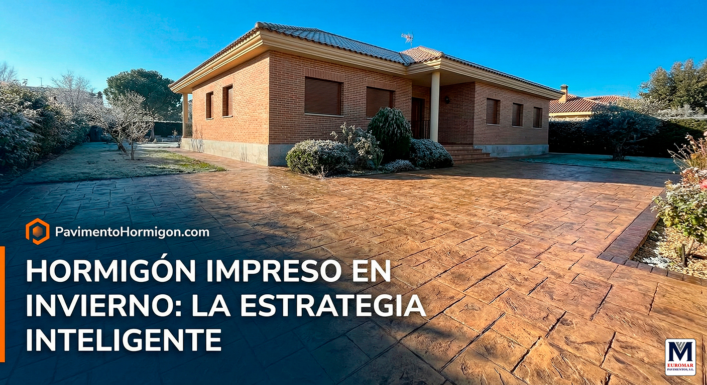 Hormigón Impreso en Invierno en Madrid: ¿Locura o la Estrategia Más Inteligente para tu Bolsillo?